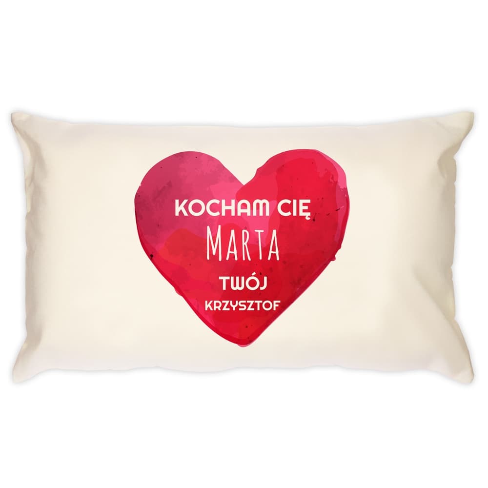 Poduszka personalizowana z nadrukiem dla niej na walentynki