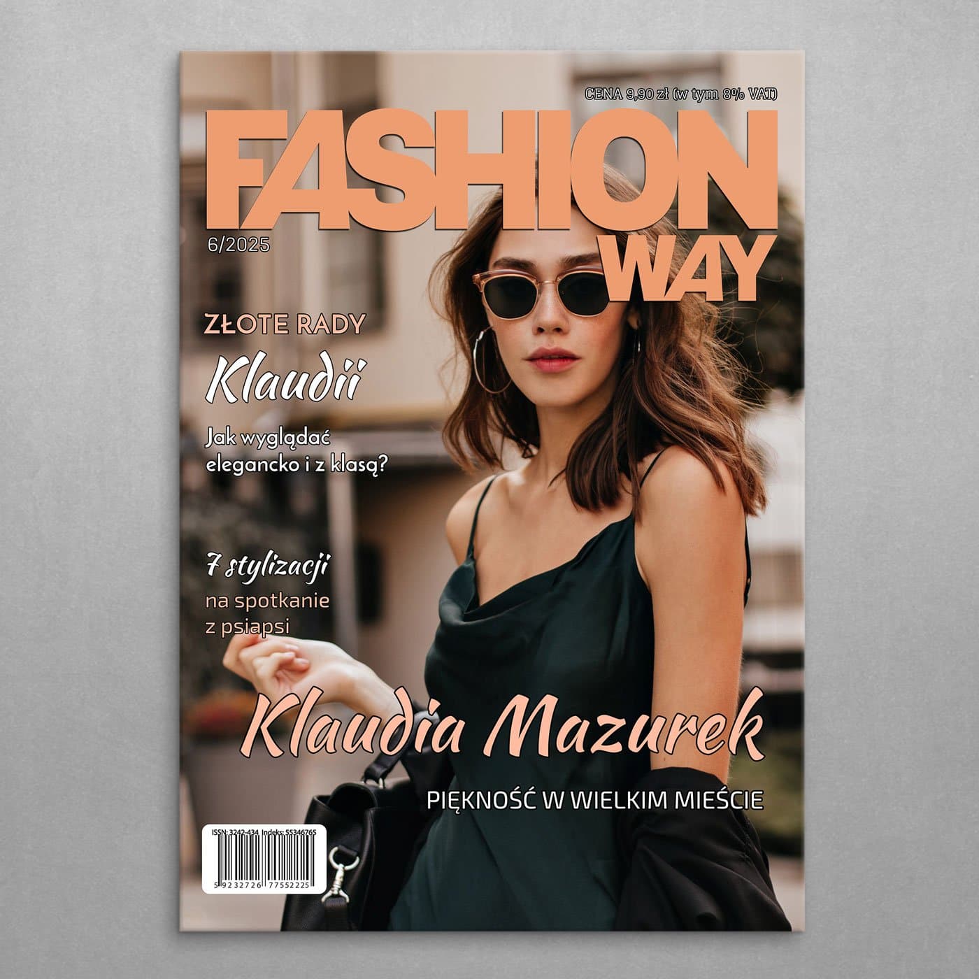 Plakat metalowy personalizowany L ze zdjęciem Fashion Way dla przyjaciółki